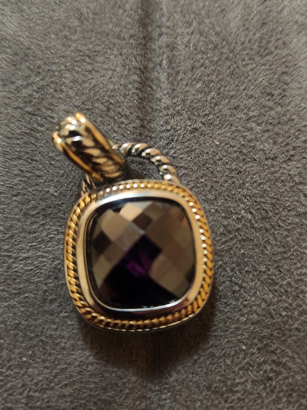 Pendant with Faceted Purple Stone